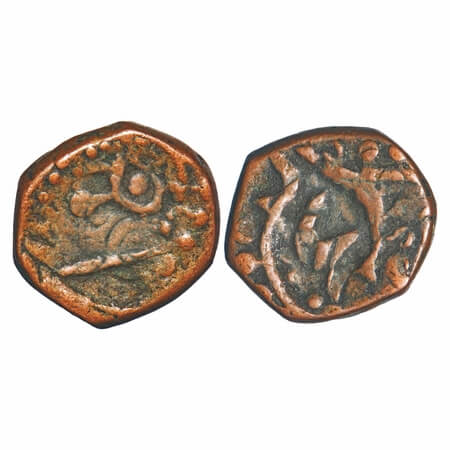 Jhabua, Copper Square Paisa, 10.81g, Gopal Singh (VS1897-1952 / 1840-1895 AD, British Prot