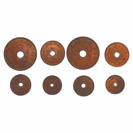 Kutch, (4 Coins) Copper, Vijayrajji (VS 1998-2004, 1942-1947 AD), Dhinglo, INO George VI V