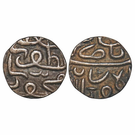 Gujarat Sultanant, Silver 1/4 Tanka, 1.64g, Nasir Al Din Mahmud III (AH 944-961/1537-1553 