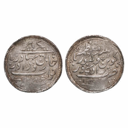 Radhanpur, Silver Rupee, 11.55g, Zorawar Khan, AH 1286/1869 AD. INO Victoria Queen. KM 11.