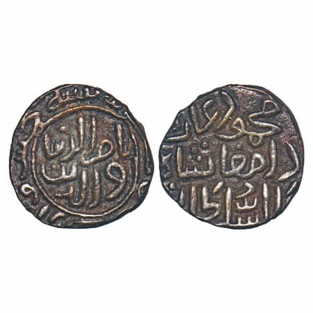 Madurai Sultanate, Billon Jital, 3.45g, Nasir al Din Muhammad Damghan Shah (AH 745-748/134