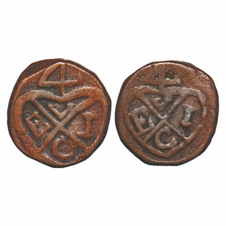 Bombay Presidency, Copper Later Pice, 10.54g, Broach Mint, Both side balemark of EIC. Paul