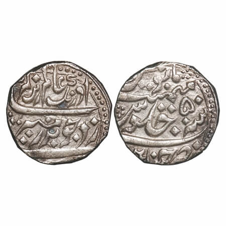 Madras Presidency, Silver Rupee, 11.50g, (1658-1707 AD Issue), Chinnapatan Mint, 50 RY, IN