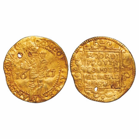 Netherland - Utrecht, Gold Ducat, 3.46g, (0.9860 gold), 1613. KM 7. About Very Fine, Penda