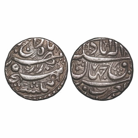 Akbar, Silver Rupee, 11.40g, Allahabad Mint, Jahangir rebellion issue, Raij bad Couplet, c