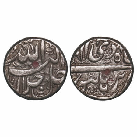 Akbar, Silver Rupee, 11.40g, Burhanpur Mint, Ilahi type, Month 'Di', Ilahi x3, Extremely F