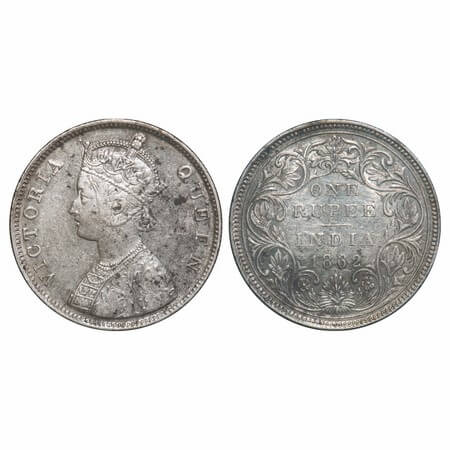 Victoria Queen, Silver, Rupee, 1862, Bombay Mint, B/II/2/0. F. Prid 71. GK 287. Extremely 