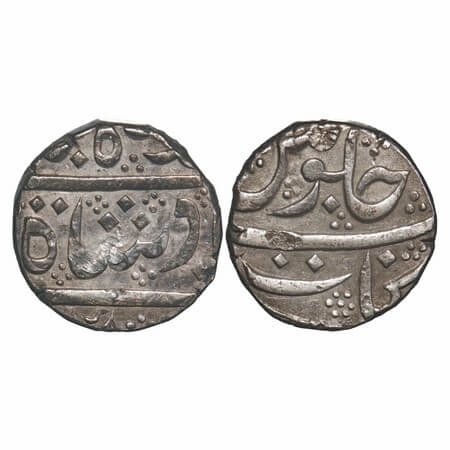 Madras Presidency, Silver Rupee, 11.13g, Arcot Mint, INO Ahmad Shah, P.Stevens (Page 382) 