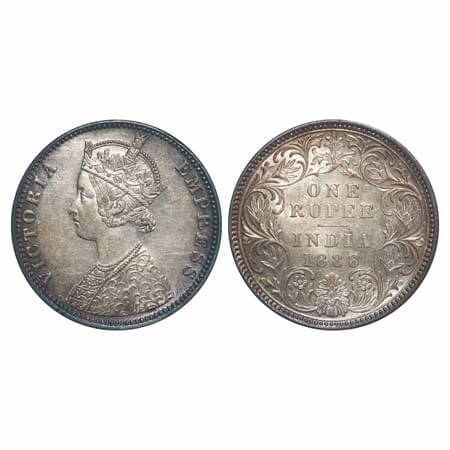 Victoria Empress, Silver, Rupee, 1888, Bombay Mint, C2/I(ii), 'B' raised. F. Prid Unlisted