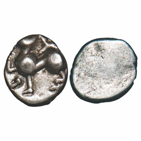 Yadavas of Devgiri, Ramchandra (c. 1270-1311 AD), Silver Kasu, 0.25g, 6.09x5.39 mm, Obv: L
