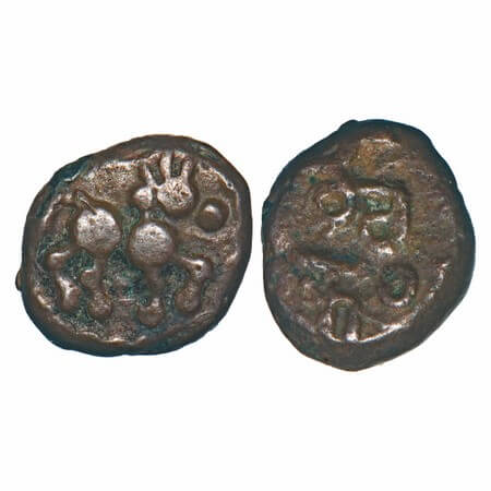 Mysore, Kasu, Copper, Kanthirava Narasaraja Wodeyar (1638-1662 AD), 2.81g, 11.55x11.92 mm,
