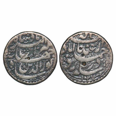 Jahangir, Silver Rupee, 11.16g, Ahmadabad Mint, AH 1027/13 RY, Inayat Couplet. KM 149.4. V