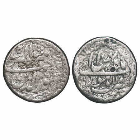 Jahangir, Silver Rupee, 11.16g, Lahore Mint, 9 RY, Month 'Bahman', with ornamental border 