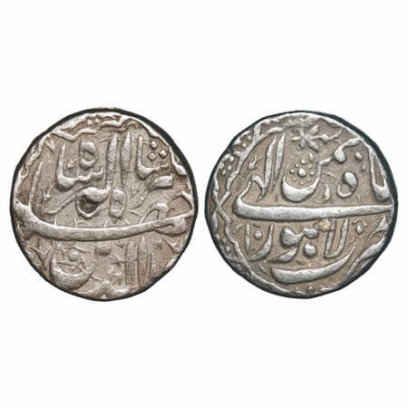 Jahangir, Silver Rupee, 11.29g, Lahore Mint, 10 RY, Month 'Bahman', with ornamental border