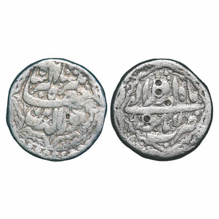 Jahangir, Silver Rupee, 11.09g, Lahore Mint, 9 RY, Month 'Azar', with ornamental border on