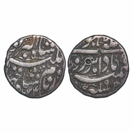 Jahangir, Silver Rupee, 11.24g, Lahore Mint, AH 1034/19 RY, Badabar Couplet, floral design