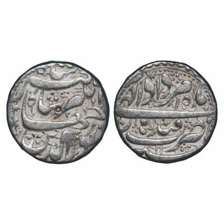 Jahangir, Silver Rupee, 11.23g, Qandahar Mint, Ilahi month 'Amardad'/ Year 11. KM 145.13. 