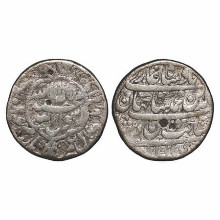 Shah Jahan I, Silver Rupee, 11.14, Akbarabad Mint, legends in circle area with four line t