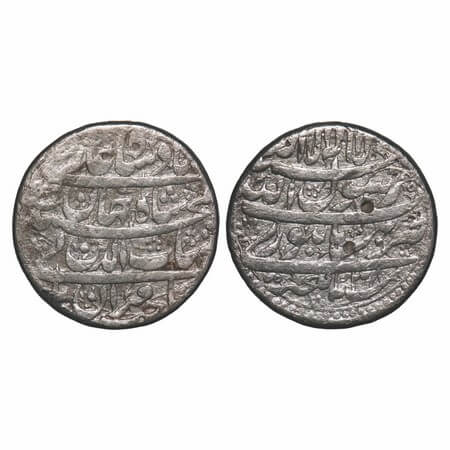 Shah Jahan I, Silver Rupee, 11.17g, Burhanpur Mint, AH 1038/Ahad (1) RY, legends in four l