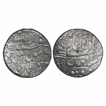 Shah Jahan I, Silver Rupee, 11.45g, Burhanpur Mint, AH 1043, legends in square area, (mint