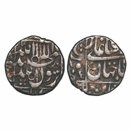 Shah Jahan I, Silver ½ Rupee, 5.70g, Surat Mint, AH 1052 , legends in square area, mint in