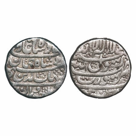 Shah Jahan I, Silver Rupee, 11.34g, Surat Mint, AH 1035, legend in four lines. KM 222.13. 
