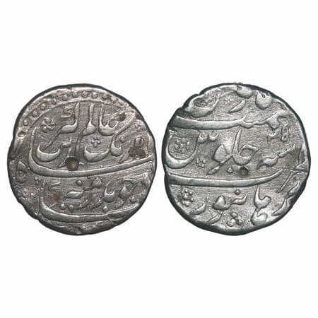 Aurangzeb, Silver Rupee, 11.41g, Burhanpur Mint, AH (10)93/25 RY. KM 300.24. Very Fine, Sc