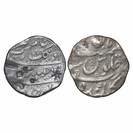 Aurangzeb, Silver Rupee, 11.27g, Golkunda Mint, AH 1098/31 RY, with beautiful flower decor