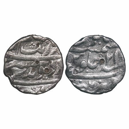 Aurangzeb, Silver Rupee, 11.42g, Patna Mint at bottom, 21 RY. KM 300.71. About Very Fine, 