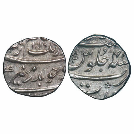 Aurangzeb, Silver ½ Rupee, 5.74g, Surat Mint, AH 1116/48 RY. KM 294.6. Extremely Fine, Sca