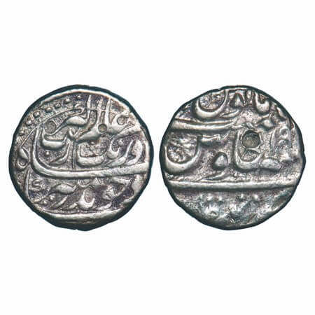 Aurangzeb, Silver Rupee, 11.43g, Tatta Mint, 15 RY. KM 315.46. Very Fine, Very Scarce.