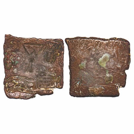 Post Mauryan, Vidisha region of Central India (MP), Uninscribed, Copper punch-mark coin (c