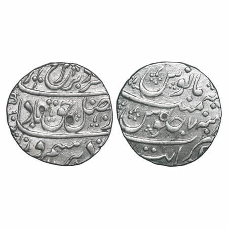 Farrukhsiyar, Silver Rupee, 10.87g, Khambayat Mint, AH (11)30/7 RY. KM 377.41. Very Fine, 