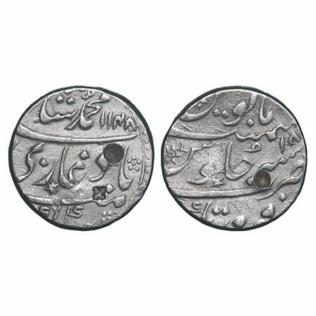 Muhammad Shah, Silver Rupee, 11.44g, Firoznagar Mint, AH 1148/18 RY, almost complete mint 