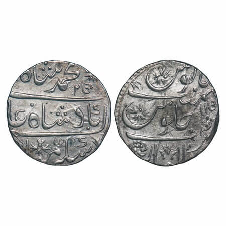 Muhammad Shah (AH 1131-1161/1719-1748 AD), Silver Rupee, 11.15g, Gwalior Mint, AH 115x/25 