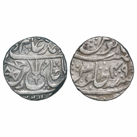 Maratha Confederacy, Silver Rupee, 10.92g, Kunch Kunar Jalaun Mint (Jalaun), Mint Unseen,A