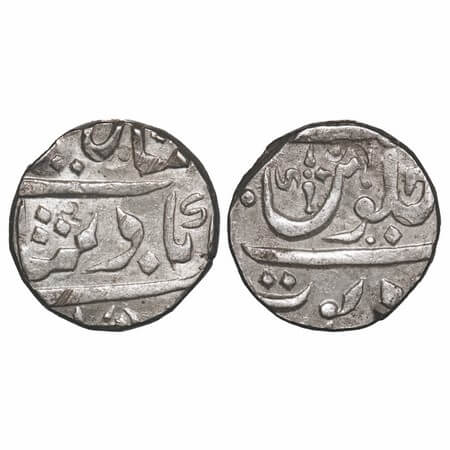 Maratha Confederacy, Silver Rupee, 11.01g, Pune (Muhiyabad) Mint, INO Shah Ali Gauhar. M&W