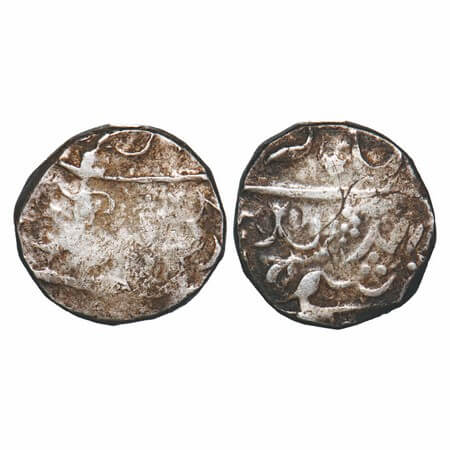 Maratha Confederacy, Silver Rupee, 11.55g, Wadi, INO Aurangzeb Alamgir, Sawantwadi Mint, 4