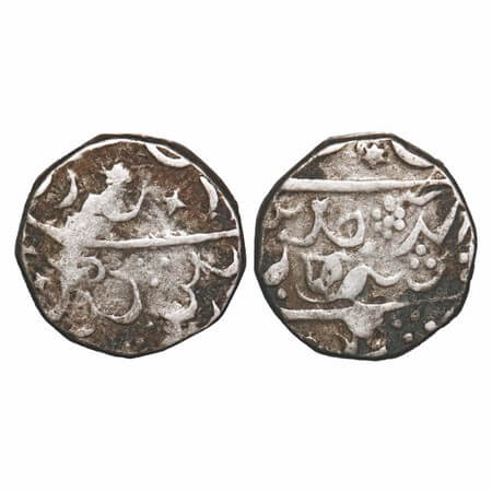 Maratha Confederacy, Silver Rupee, 11.34g, Wadi, INO Aurangzeb Alamgir, Sawantwadi Mint, 4