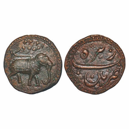 Mysore, Copper Paisa, 11.13g, Tipu Sultan (1787-1799 AD), Patan Mint, AM 1222 (retro date)