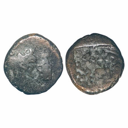 Mitra Dynasty, Prajapatimitra, Kaushambi region, (150 BC), Copper Unit, 7.30g, 19.96x19.11