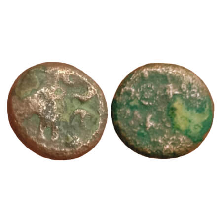 Bhadra dynasty, Ancient Vidarbha region of Maharashtra (c.2nd - 1st c. BC) inscribed Coppe