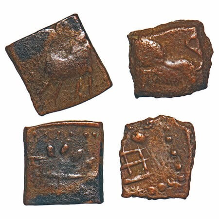 Maharathis of Marathwada - Vidarbha region of Maharashtra, Uninscribed (2 coins) Copper, (