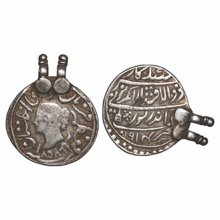 Bharatpur, Silver Nazarana Rupee, 12.64g, 25.89 mm, Jaswant Singh (AH 1269-1311 / 1853-189