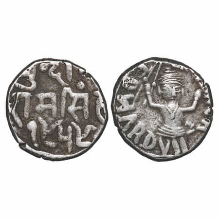 Bundi, Silver Rupee, 10.71g, Ram Singh, VS 1959 (1902 AD), INO Edward VII, seated goddess 