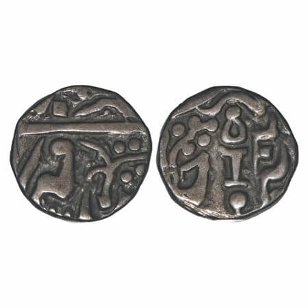 Datia, Silver ¼ Rupee, 2.67g, British Proctectorate issue, INO Shah Alam II, 20 RY, Dalipn