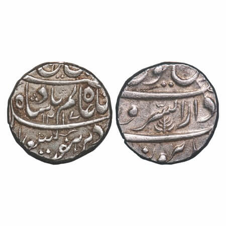Gwalior, Silver Rupee, 11.62g, Daulat Rao Sindhia (1794-1827 AD), Dar us Sarur Burhanpur M