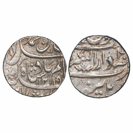 Gwalior, Silver Rupee, 11.61g, Daulat Rao Sindhia (1794-1827 AD), Dar us Sarur Burhanpur M