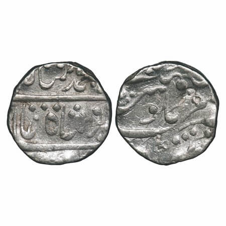 Hyderabad Feudatory Qamarnagar, Silver Rupee, 11.40g, INO Muhammad Shah, (Qamarnagar) Mint