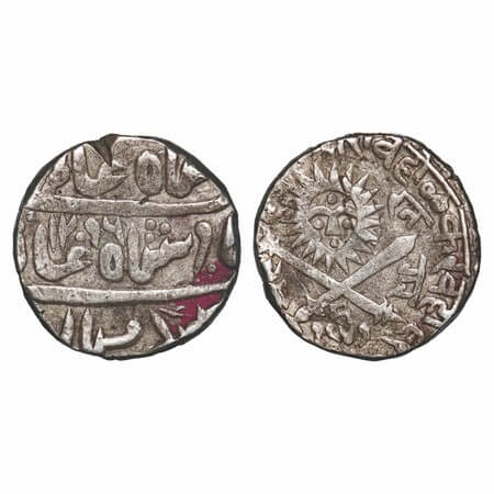 Indore, Silver Rupee, 11.15g, Tukoji Rao II (AH 1261-1304 / VS 1960-1983 / 1903-1926 AD), 
